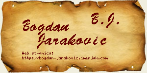 Bogdan Jaraković vizit kartica